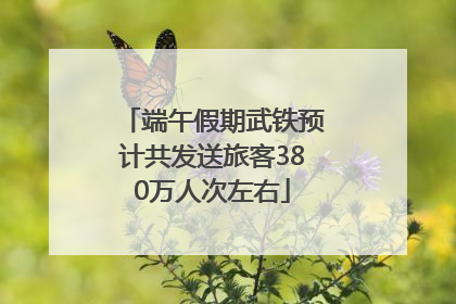 端午假期武铁预计共发送旅客380万人次左右